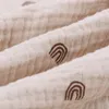 Couvertures b2eb 140x140cm b￩b￩ mousseline r￩ception de coton doux enveloppe de coton ￠ imprim￩ sac de couchage sac de bain poutrelle de serviette de bain couvercle