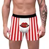 Caleçons Boxershorts hommes Anime imprimé noir haute qualité taille moyenne élastique Sexy respirant slips grande taille hommes Shorts