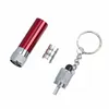Chaves de chaveiro LED Pingente de lanterna de metal lanterna de lanterna de metal Ferramentas externas port￡teis Promo￧￣o Presente Chave da chave 4 cores
