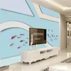 Fonds d'écran Papier peint décoratif 3D Cupola Koi Background Wall