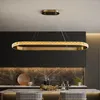 Lampadari Lampadario di cristallo ovale minimalista Illuminazione per sala da pranzo Design moderno in oro Lampada a sospensione Lampada da cucina a led Lustre