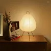 Lampy stołowe japoński projekt Akari Noguchi Yong lampa papier ryżowy stojący salon Home Decor studium sypialnia oświetlenie barowe oprawy