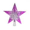 Christmas Decorations Plastic Good Colorful Xmas Tree Top Star Party Favor Eye-catching Smooth Surface For Household