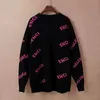 Unisex Jacquard Knitwear Sweters męskie swetry Sweters High-end Design Style ciepłe dzianinowe bawełniane liste