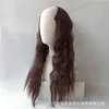 Pelucas de encaje para el cabello, peluca femenina en forma de U, Invisible, transpirable, permanente de maíz, pieza rizadora de lana, cubierta de media cabeza de pelo simulado