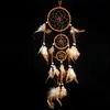 Favore di partito All'ingrosso New Round Ethnic Dream Catcher Feather Home Wall Hanging Decor Artigianato Drop Delivery Garden Festive Party Suppl Dhacr