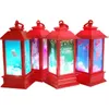 Christmas Decorations Vintage Outdoor Candle Lantern With LED Light Snowman/Sled Party Decor Holiday Home Supplies