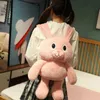 80110Cm Bunny Cuddle Coniglio Peluche Bambola Creativa Rete allungata Gamba lunga rossa Orecchio Coniglio Bambola di pezza per ld Regali per ragazze J220729