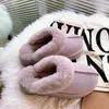 Australia Nowe wzór Grube Kapcie Australijskie klasyczne ciepłe buty Women Mini pół śnieżny bagażnik Zima Pełna futro Furry Furry Satynowe kostki Botki Botki Botki