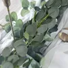 Dekoracyjne kwiaty wieńce sztuczne eukaliptusowe girland z winoroślami wierzby 2 paczki 6,5 stóp zieleń srebrny dolar 221109