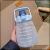 Vattenflaskor 1300 ml Big Belly Gips Vattenflaska bärbar stor kapacitet sportkanna med tidsmarkör och STS Drop Delivery Home G DHY76