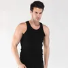 Undershirts 2022 Maillot de corps tout en coton pour hommes, couleur unie, sous-vêtements sans couture, ajusté, épaules larges, col en V, gilet confortable