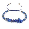 Perlé Style ethnique couleur arc-en-ciel pierre de gravier naturel cristal perles brins Bracelet livraison directe bijoux Bracelets Dhwmq