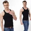 Undershirts 2022 Maillot de corps tout en coton pour hommes, couleur unie, sous-vêtements sans couture, ajusté, épaules larges, col en V, gilet confortable