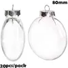 Juldekorationer Främjande - 20 stycken x DIY Pearable/Shatterproof Bauble/Ball Decoration 80mm Plastic Disc Ornament 221109