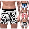 Underpants Boxershorts Men Anime Print Black High Quality Mid-waist Elastic Sexy Breathable Briefs Big Size Male Shorts