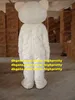 Costume de mascotte d'ours de mer blanc, petits yeux, ours polaire, tenue de personnage de dessin animé pour adulte, parc d'attractions, fête foraine, équipage Cabaret zz7898