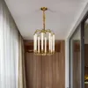 Lustres jmzm estilo chinês lustre cobre lustre rosqueado lâmpada pendente de tubo de vidro para sala de jantar quarto de vida interior led