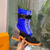 Dames Designer Boots Leather Martin Ankle Chaelsea Boot Fashion Non -Slip Wave Goly Rubber Rubber Outsool Elastisch Webbing Luxe comfort Exquisite -K175