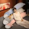 1Pc 80160Cm Long Sleepy Sheep Lamb Cuddle Cushion Cuddle Cow Hippo Cushion Home Decor gift For Girl School Duffle Cushion J220729