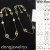 Nieregularny biżuteria Naszyjnik Designer Luksusowy wisiorek Wedding Gift Saifie Gold Diamond Naszyjniki dla damskich Letter Pearl Chain Dongjewelrys