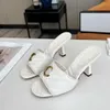 Designer sandalen mode ggity plat dia's vrouw hakschoenen dubbele g flip-flops luxe slippers lederen sandalen hdfdf