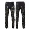 Amirr Designer Mens Jeans Distripped SkinnyJean Fashion Mens JeanSlim Motorcycle Dausal Men Denim Pants