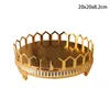 Outils de cuisson de pâtisseries Gold Cake Stand Afficher le support du plateau de pâtisserie Table de mariage de la fête de mariage décoration brillante stands de ménage fruit moderne