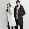 Мужские куртки мужские палочки с капюшоном 2022 года в середине длины и женщины Winter Parkas мужская куртка корейская модная одежда