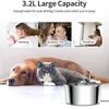 Cat Bowls Feeders Drinking Fountain Automatic Stainless Steel Pet Fountains Water Dispenser Ultra-quiet Pump Foutain for Multiple Pets 221109