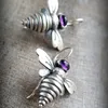 Серьги с винтажными серьгами dragonfly Fashion Золотой цвето