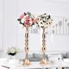 Candle Holders Imuwen Gold 50cm 20 "Metal Stick Flower Vase Table Centerpiece Event Rack Road Wedding Decor 221108