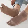 Erkek çorap unisex japon bölünmüş tabi düz renkli çorap iki ayak parmağı flip flop moda kadınlar