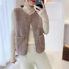 Women's Vests 2022 Autumn Fleece Waistcoat Women Winter White Vest Ladies Warm Thick Sleeveless Jacket For H1310