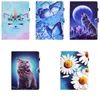 82 Designs Skriv ut läderplånbok Fall för iPad 10.9 2022 10.9Inch Butterfly Flower Animal Panda Cat stockproof Credit ID Card slot Holder Flip Cover Book Pouch