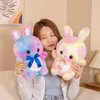 354555Cm Beautiful Dream Series Rabbit Plush Dolls Cute Colorful Rabbit Plushie Toys Stuffed Soft Animal Pillow For ldren J220729