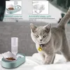 Ciotole per gatti Alimentatori per cani Alimentatore automatico per alimenti con fontana d'acqua Doppio piatto rialzato per bere per s 221109