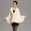 Women's Fur Elegant V Lapel Rex Coat Cape Winter Women Big Long Shawl Full Trim Faux Cashmere Cloak Overcoat Parka 2022