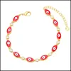 Bracelets de charme vendendo jóias de pulseira de pulseira de charme de charme do olho do estilo boêmio para mulheres Pulseiras de entrega de gotas de presente dh7lk