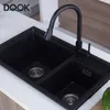 Kitchen Faucets Faucet Black Tap Pull Out Sink Mixer Brushed Nickle Stream Sprayer Head Chrome Water 221109