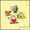 Штифты броши булавки ювелирные украшения мультфильм Stberry Bear Avocado Brooch Детский мороженое собака сплаво