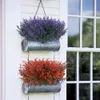 Décorations de Noël 8 paquets de fausses feuilles en plastique de lavande fleurs artificielles maison verdure pour intérieur extérieur jardin cour décor de mariage 221109