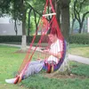 Hammocks algodão corda de algodão Cadeira de balanço de giro Hammock portátil com almofada de pé de madeira de madeira relaxamento externo acampamento pendurar assento