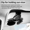 Interior Accessories 1PC Leather Sun Visor Glasses Clip Universal Car Card Ticket Holder Portable Sunglasses Case Auto