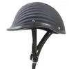 Hełmy motocyklowe Vintage osobowość Half Face Hełm Classic Cap Fashion Riding Safety Scooter