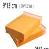 OPinowanie prezentów Wholesale 11x13cm 100pcs żółta koperta bąbelkowa Kraft Poly Mailer Wyściełane koperty torby mailowe torba prezentowa na imprezę upuść dhanx