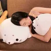 5060Cm Cartoon Cute Stuffed Sea Lion Cuddle Soft Cushion Kawaii Animal Seal Toy Doll For ldren Beautiful ldren Gift J220729