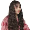 Peruca de renda de cabelo peruca água feminina corrugada milho perm micro curl cabelos longos mecanismo de seda de alta temperatura