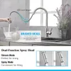 Kitchen Faucets Smart Sensor Pull-Out and Cold Water Switch Mixer Tap Touch Spray Black Crane Sink 221109