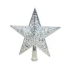Christmas Decorations Plastic Good Colorful Xmas Tree Top Star Party Favor Eye-catching Smooth Surface For Household